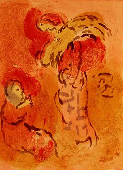 Ruth Gleaning contemporaine de Marc Chagall Peintures à l'huile